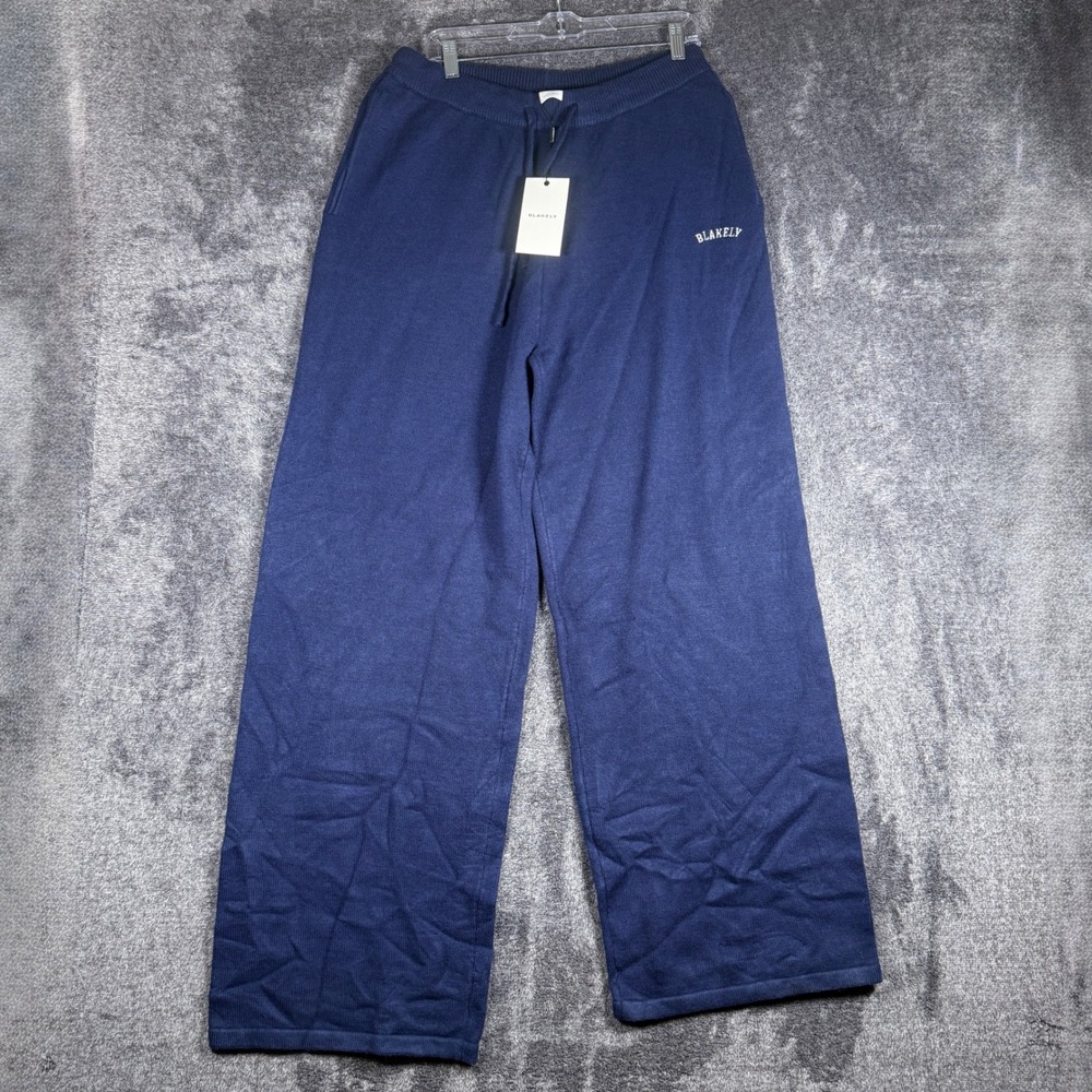 Blakely Navy Blue Knit Wide Leg Lounge Pants XL NWT 6158W